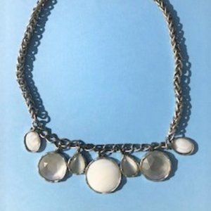 ⬇️Chico's  White and Silver Necklace